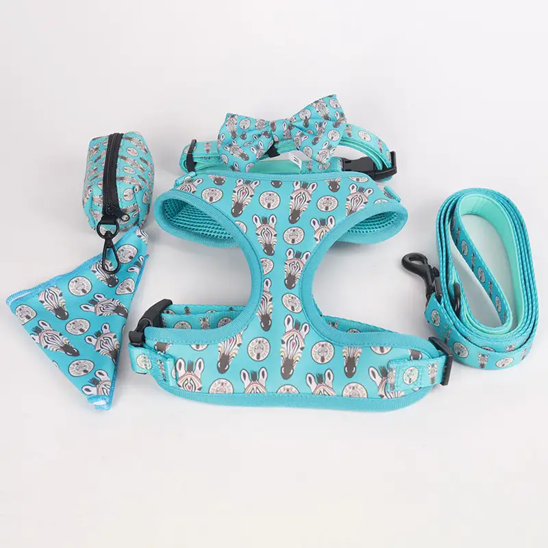 OKEYPETS - OKEYPETS Dog Collar And Leash Set Adjustable Puppy Bandana Poop Bag Personalized Harness Private Label Luxury Six-Piece All products 1