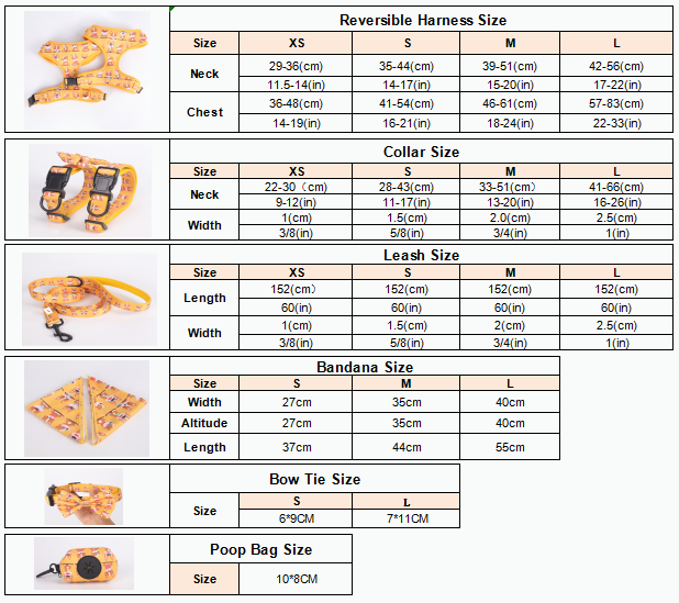 Ensemble de harnais pour chien personnalisé imprimé, six pièces, accessoires pour animaux de compagnie 11