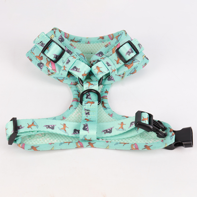 OKEYPETS - OKEYPETS Super Breathable & Thin Mesh Design Luxuray Polyester Reversible Neoprene Designer Dog Harness All products 15