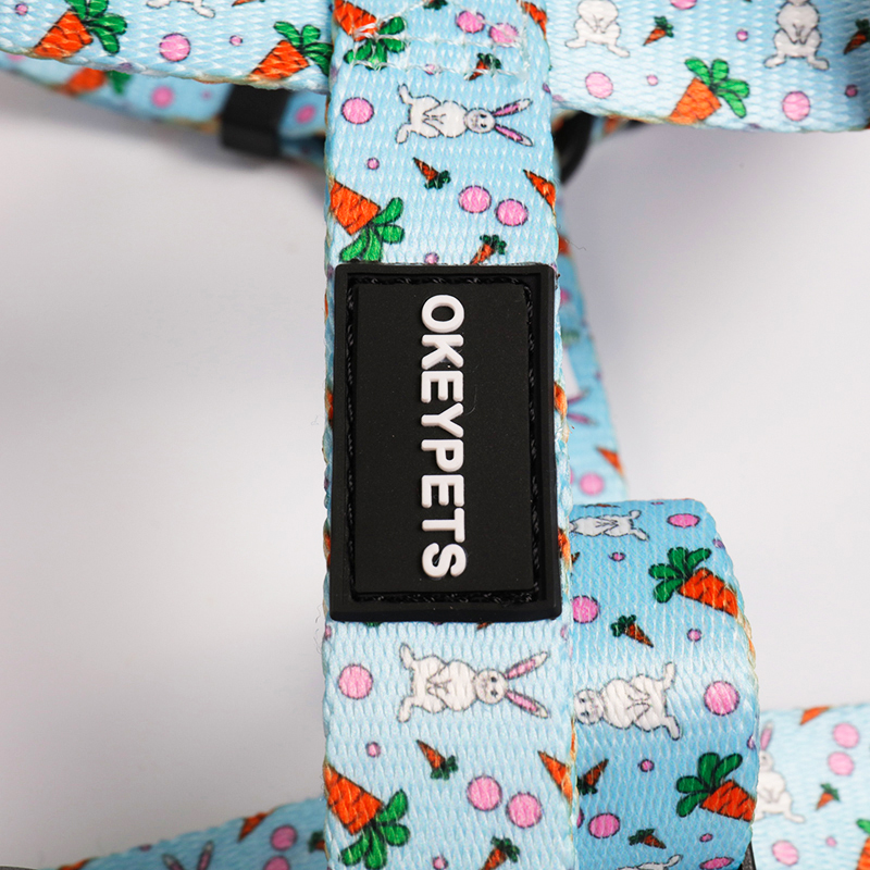 OKEYPETS - Ensemble harnais et laisse pour chien personnalisé en néoprène par sublimation 16