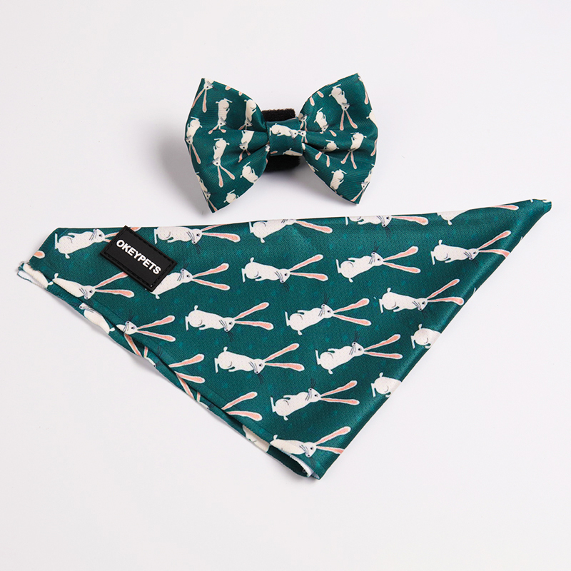 OKEYPETS - OKEYPETS Designers Gilet pour animaux de compagnie Ensemble harnais personnalisé en néoprène avec nœud papillon ajustable et personnalisé, harnais anti-traction pour chien Ensemble collier et laisse pour animaux de compagnie 16