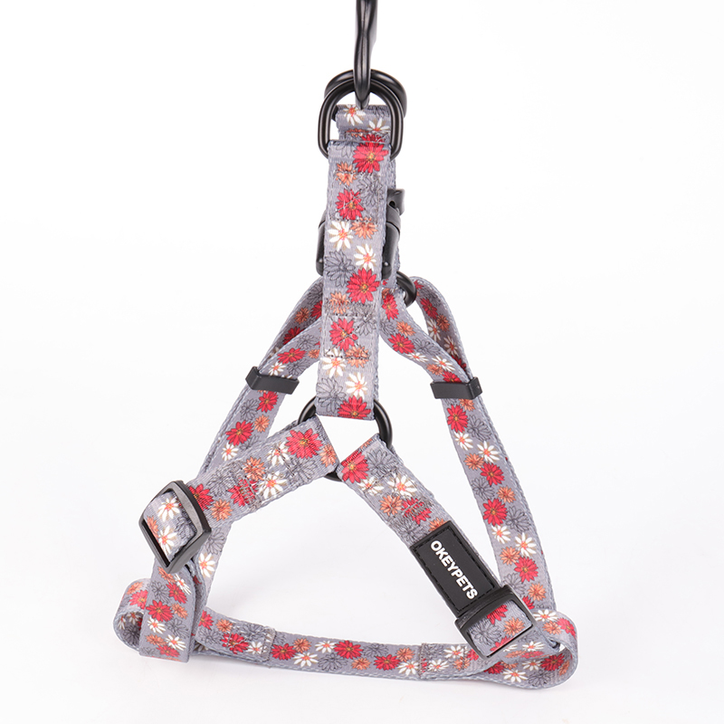 OKEYPETS - Harnais pour chien OKEYPETS Durabilité et résistance, sangle de harnais à dégagement rapide, sac à dos confortable et ajustable, harnais personnalisé en sangle polyester 14