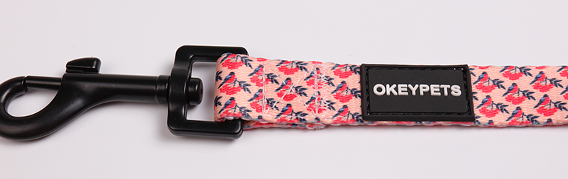 OKEYPETS - OKEYPETS Multifunkčný priedušný postroj s vestou, štýlový kvetinový vzor, ​​jedinečný dizajnérsky obojok a vodítko pre psa, sada obojku a vodítka pre domáce zvieratá 12