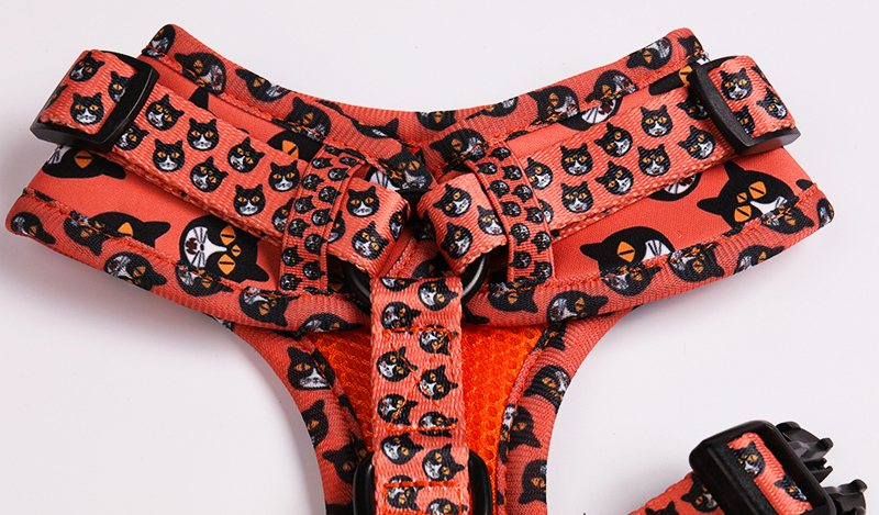 OKEYPETS - No pull pet adjustable design reversible dog harness leash collar poop bag holder luxury dog harness set Pet Collar Leash/Dog Harness Set 14