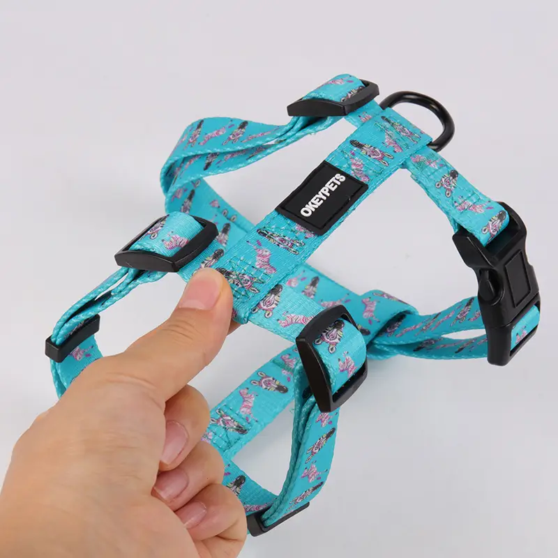 OKEYPETS - OKEYPETS Egyedi, állítható poliészter hevederes, puha tapintású, húzásmentes kialakítású, saját készítésű kutyahám Minden termékünk 1