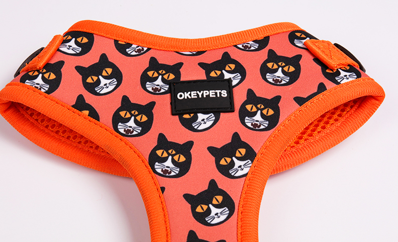 OKEYPETS - OKEYPETS OEM Accessoires pour animaux de compagnie personnalisés : ensemble harnais et laisse pour chien en néoprène et polyester rembourrés, imprimés, réfléchissants, réversibles et à dégagement rapide. 17