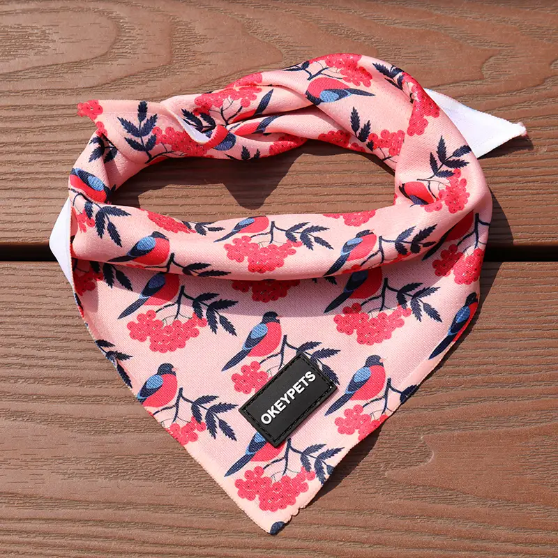 OKEYPETS - OKEYPETS Népszerű, Egyedi Dizájnú, Születésnapi Háromszög alakú Sál, Lélegző Kendő Kutyáknak, Rózsaszín Minden Termék 1