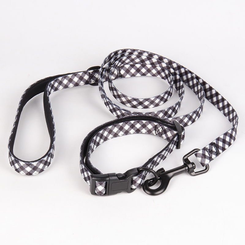 OKEYPETS - Colliers et laisses pour chiens Okeypets à motifs personnalisés, en néoprène polyester, réglables et doux. Ensemble collier, laisse et harnais pour chien. 9