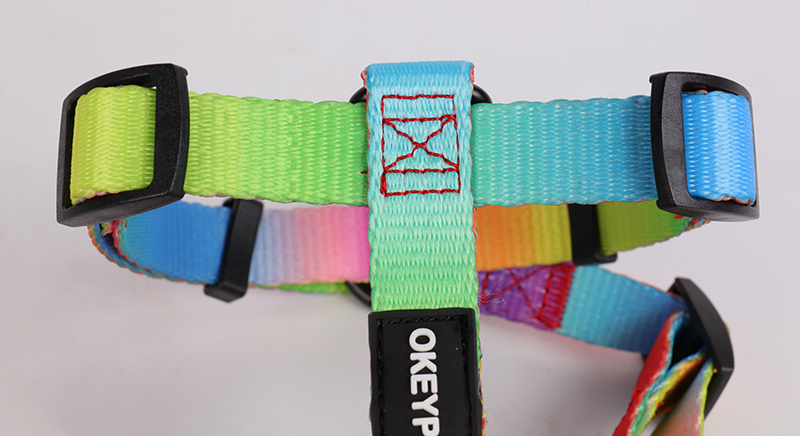 OKEYPETS - Harnais pour chien de luxe avec logo personnalisé, motif de sublimation ajustable, sangle souple et aspect raffiné, disponible en gros. Ensemble harnais/laisse pour animal de compagnie. 18