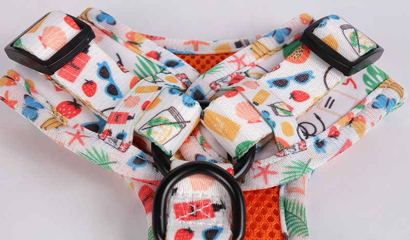 OKEYPETS パーソナライズデザイン 昇華ソフトメッシュベスト ペットハーネス 頑丈 高級 犬用首輪とリードセット 14