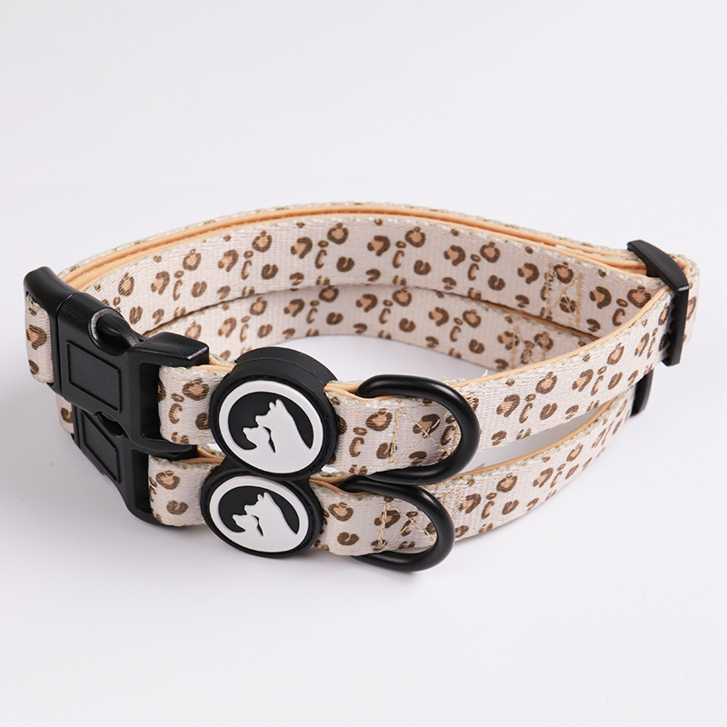 OKEYPETS Logo Tilpasset Hundehalsbånd Spænde Komfortabel Neopren Kraftig Hundehalsbånd med Guldkæde Kæledyrshalsbånd 8