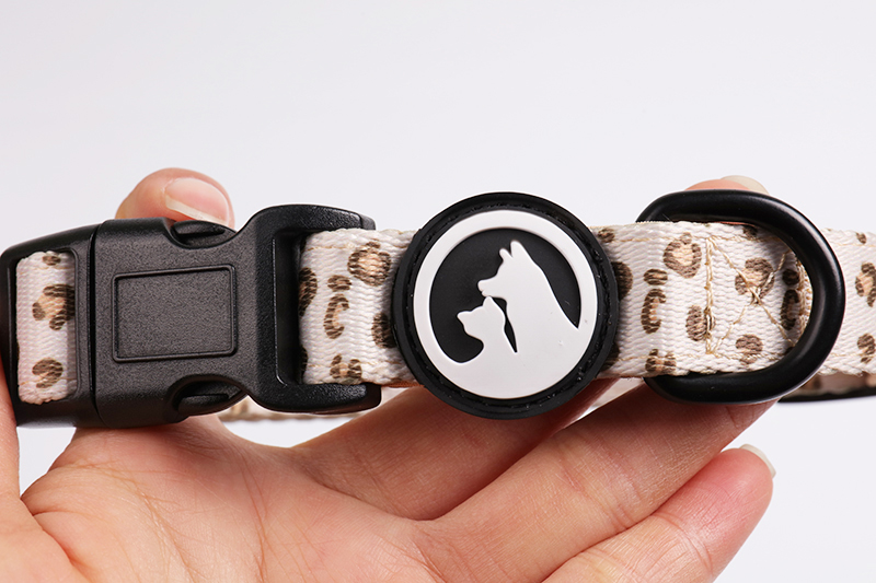 OKEYPETS Logo Tilpasset Hundehalsbånd Spænde Komfortabel Neopren Kraftig Hundehalsbånd med Guldkæde Kæledyrshalsbånd 12