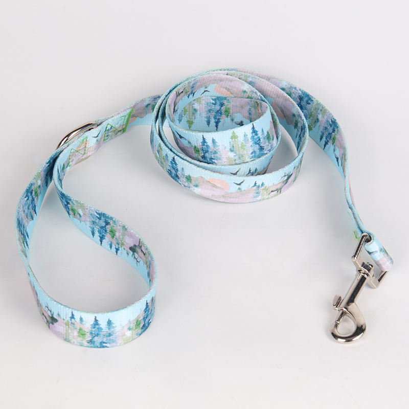 OKEYPETS Engros Farverig Mode Vendbar Trykning Sublimering Blank Hundesnor Med Logo Kæledyrssnor 9