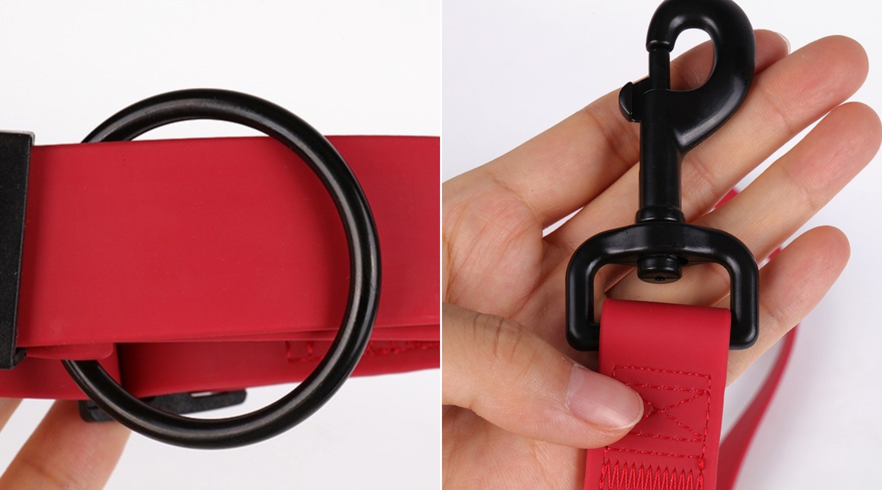 OKEYPETS Ensemble harnais et laisse pour chien de luxe, durable, en silicone PVC, réglable et imperméable. 17