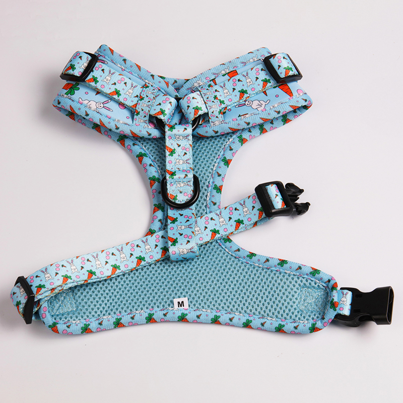 OKEYPETS - Nastavitelný sublimační postroj pro domácí mazlíčky z vysoce kvalitního neoprenu, prodyšný síťovaný postroj pro psy 10