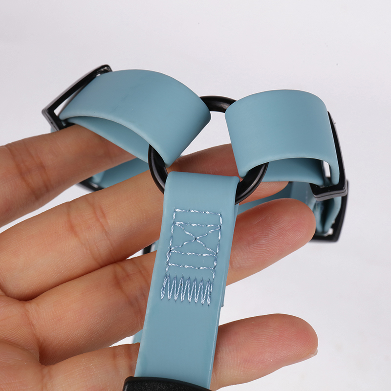 OKEYPETS - Accessoires pour animaux OKEYPETS - Collier et laisse imperméables de luxe en PVC pour chien, avec logo au design gratuit. Ensemble collier, laisse et harnais pour chien. 17