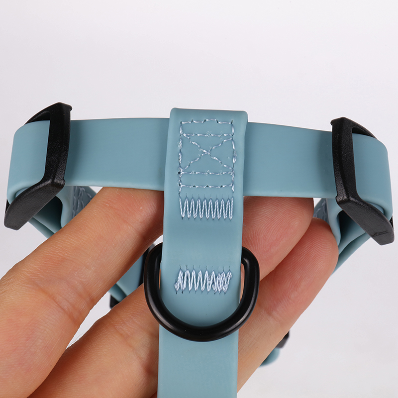 OKEYPETS - Accessoires pour animaux OKEYPETS - Collier et laisse imperméables de luxe en PVC pour chien, avec logo au design gratuit. Ensemble collier, laisse et harnais pour chien. 15