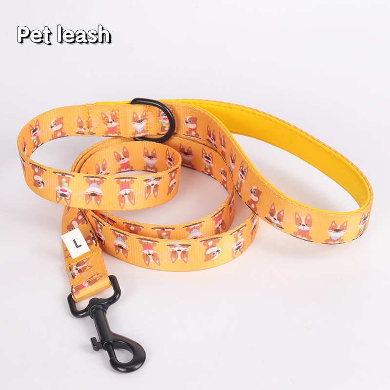 OKEYPETS - OKEYPETS Špeciálne pohodlné vodítko pre psov s pevným polyesterovým príveskom, luxusný obojok s prackou, sada vodítka/postroja pre psov 11