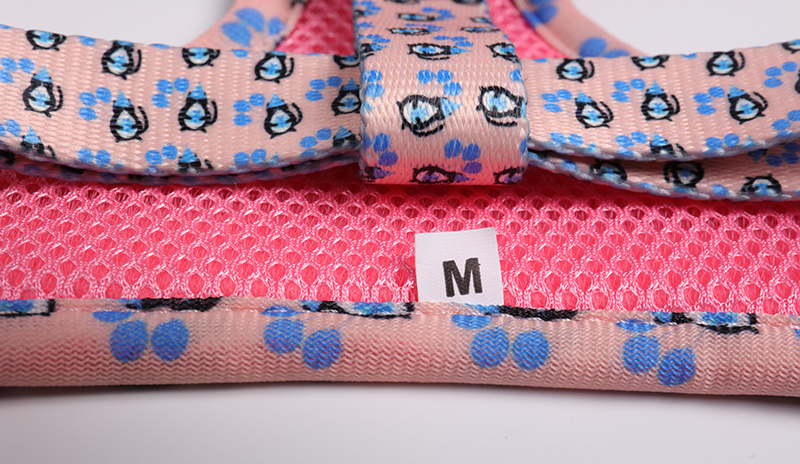 OKEYPETS - OKEYPETS Egyedi Mintájú Luxus Nyomtatású Kisállat Nyakörv Póráz Puha, Kényelmes, Állítható Kutyahám Szett Rózsaszín Kisállat Nyakörv Póráz/Kutyahám Szett 11