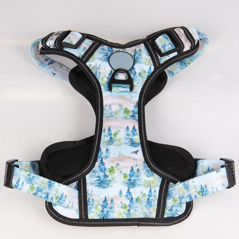 OKEYPETS No Pull Dog Chest Harness Pet Strap Durable Tactical Neoprene Frenchie Pug Harness For Dogs Pet Harness 9