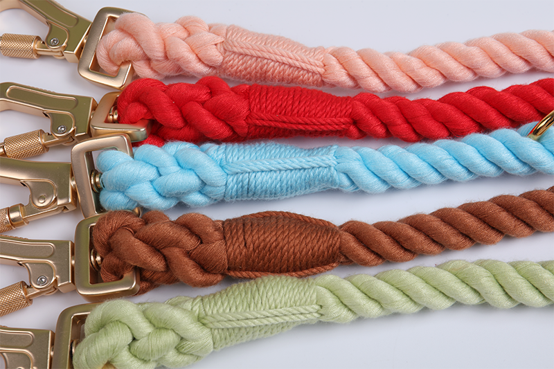 OKEYPETS - OKEYPETS Vente en gros de laisses de luxe colorées tie-dye ombrées pour animaux de compagnie, résistantes et de luxe, avec logo personnalisé, en coton robuste pour l'escalade et les chiens. Meilleures ventes. 12