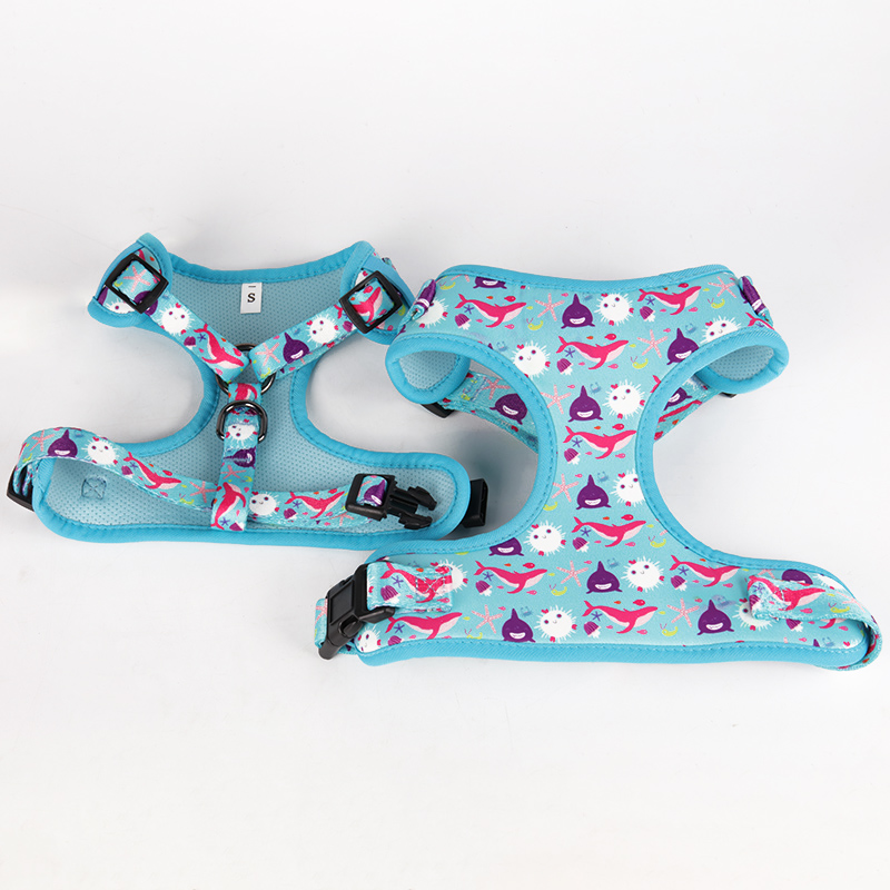 OKEYPETS Justerbar brystbælte Lagdelt åndbar mesh blød polstret hundevest Moderigtig kæledyrssele Vest kæledyrssele 15