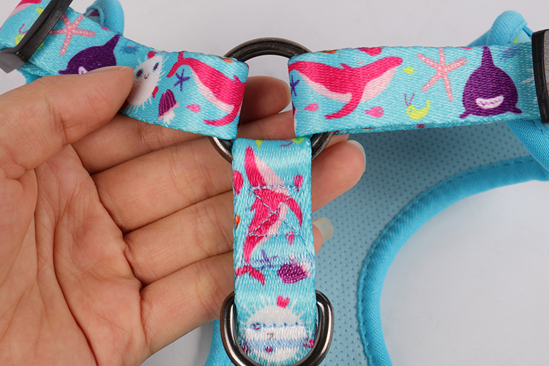 OKEYPETS - OKEYPETS Vestă din neopren, moale, respirabilă, căptușită, la modă, fără tragere, ham sport pentru câini, ham pentru animale de companie 13