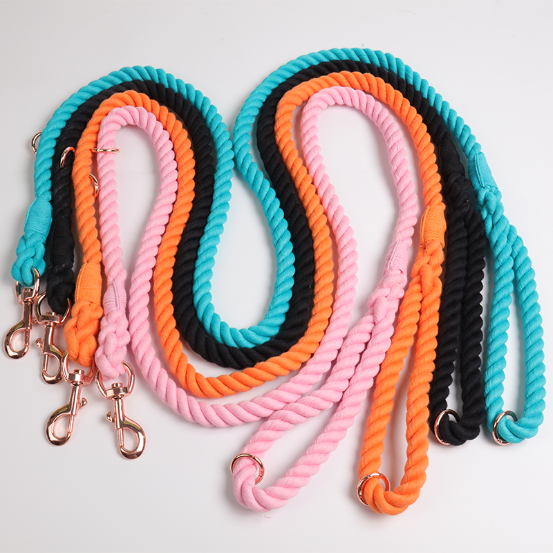 OKEYPETS - Laisse pour chien élégante en corde de coton ombrée, teinte à la main, coloris standard. 8