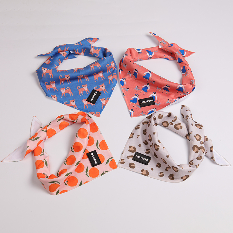 En-gros OEM Design Sublimare Model Logo Accesorii pentru animale de companie Eșarfă Multi Color Pet Bandana 8