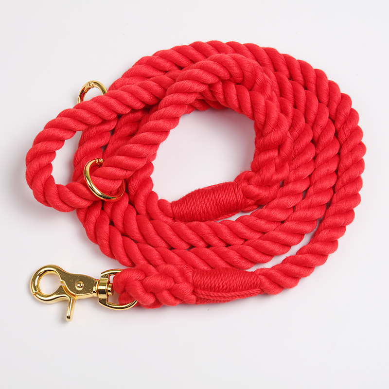 OKEYPETS Producent smyczy dla psów Zrównoważona, wielokolorowa, metalowa klamra, smycze bawełniane LED do treningu psów, smycz dla zwierząt 6