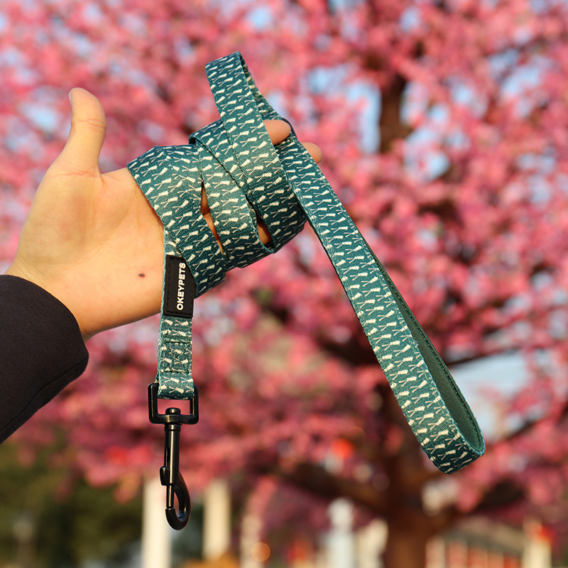 OKEYPETS - OKEYPETS Hurtowa, wysokiej jakości regulowana smycz dla zwierząt z nadrukiem sublimacyjnym, neoprenowa smycz dla psa, smycz dla zwierząt 7