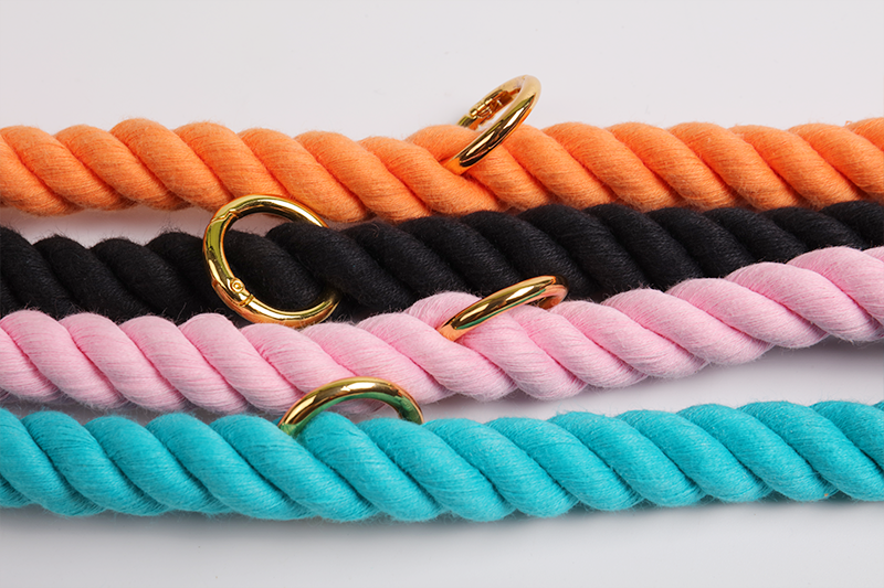 OKEYPETS - Laisse longue pour chien, en corde de coton teinte à la main, avec système anti-dribble et douce. 13