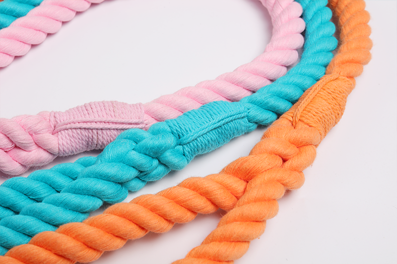 OKEYPETS - Laisse pour chien en coton, robuste et durable, avec crochet pivotant en alliage de zinc et cordelette en coton, au design tendance. 12