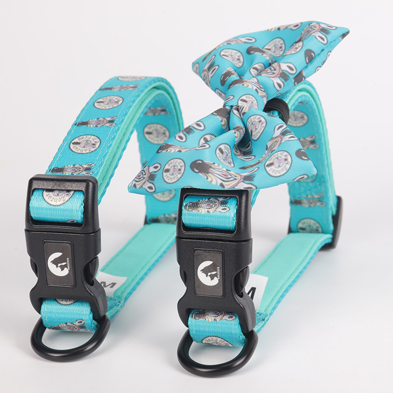 OKEYPETS Professional Designer Logo Customized Sublimation Strong Personalized Pet Collar And Bowtie Pet Collar 16