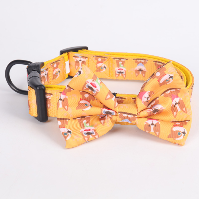 OKEYPETS Professional Designer Logo Customized Sublimation Strong Personalized Pet Collar And Bowtie Pet Collar 17