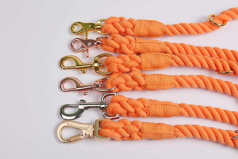 OKEYPETS - Laisse pour chien de luxe réglable, souple et résistante, tressée en coton ombré. 10