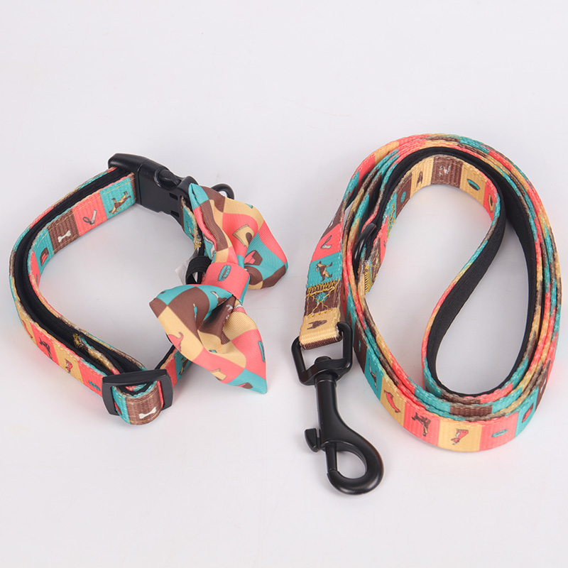 OKEYPETS Professional Designer Logo Customized Sublimation Strong Personalized Pet Collar And Bowtie Pet Collar 10