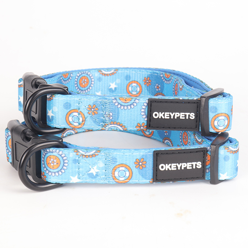OKEYPETS - Bekalan Haiwan Peliharaan OKEYPETS Sublimasi Label Persendirian Leher Mewah Bergaya Lembut Kolar Leher Anjing Bowtie Tersuai Dengan Kolar Anjing Neoprena Logo 15