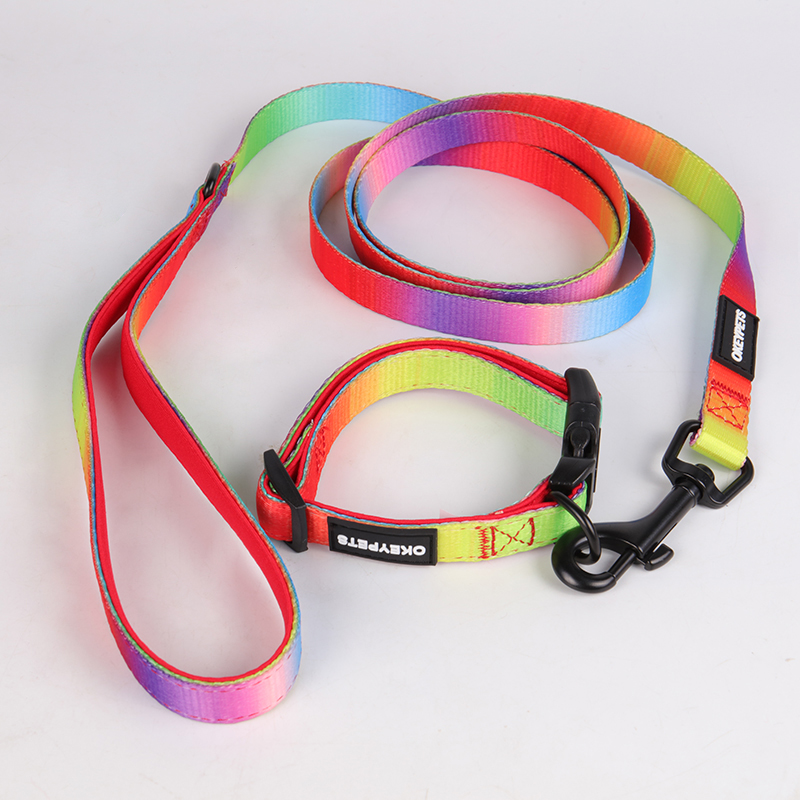 OKEYPETS - OKEYPETS Най-нов дизайн, персонализиран супер удобен луксозен комплект нашийници и каишки за малки кучета, издръжлив комплект каишки/хамути за кучета 14