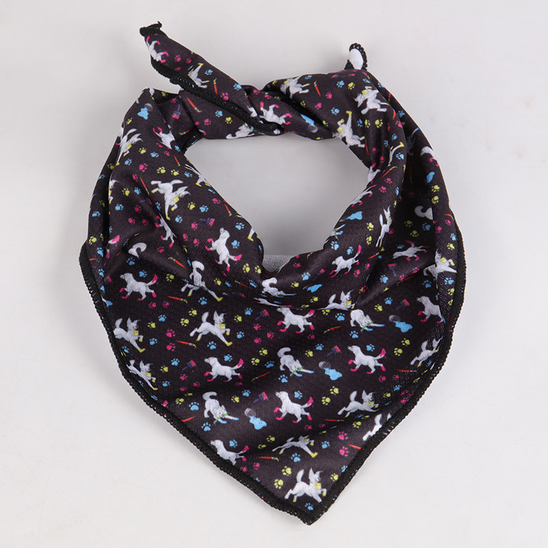 OKEYPETS - OKEYPETS Golden Supplier 100% Polyester Blød Sublimering Ensfarvet Hundebandana Trekant Kæledyrsbandana 10