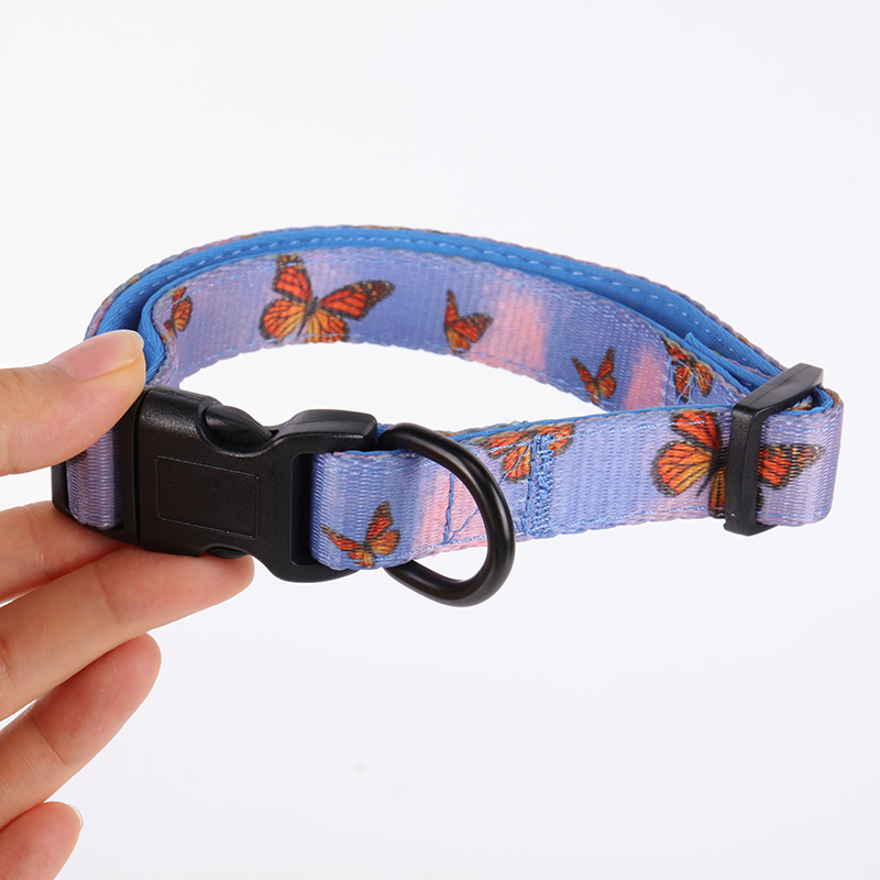 OKEYPETS Veľkoobchodný vzorový dizajn na mieru Mäkký bezpečnostný neoprénový polstrovaný nastaviteľný obojok pre psov s retiazkou 17