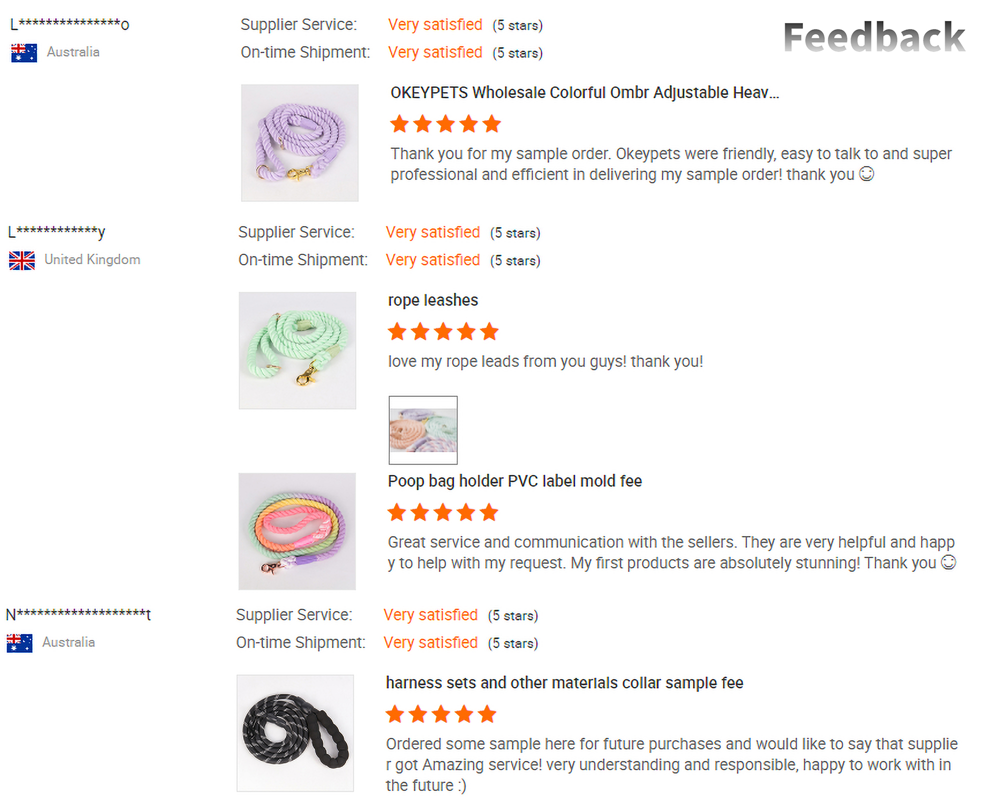 OKEYPETS Laisse tressée en coton personnalisée, design tendance et attrayant 23