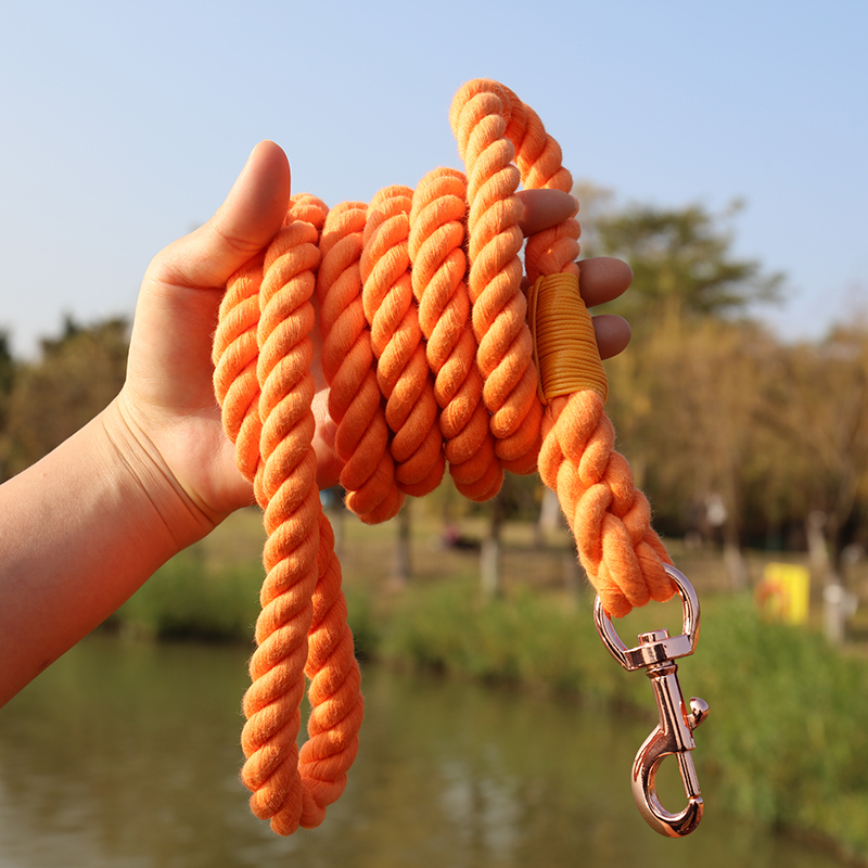 OKEYPETS - OKEYPETS Laisse pour cheval en coton coloré, faite main et détachable. Laisse pour chien en coton ombré. 8