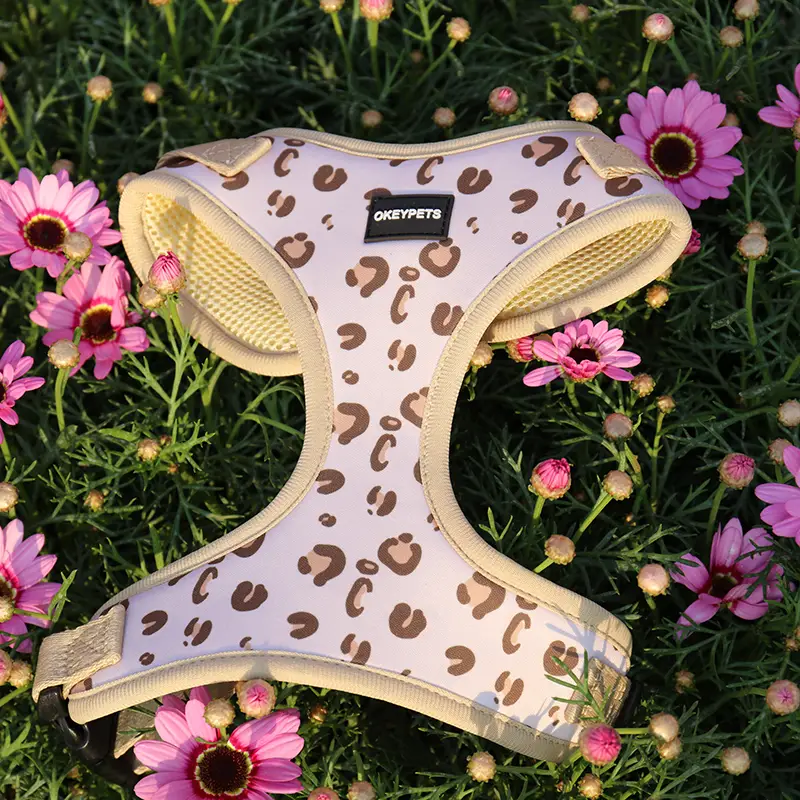 OKEYPETS - OKEYPETS Producenter Mode Ny Designer Brugerdefineret Mønster Etiket Blød Personlig Kæledyrssele til Hunde 1