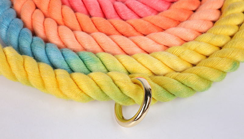 OKEYPETS - OKEYPETS Selamat Datang Fesyen Tali Rami Lembut Pelbagai Fungsi Berwarna-warni Tali Kapas Anjing Tali Anjing 13