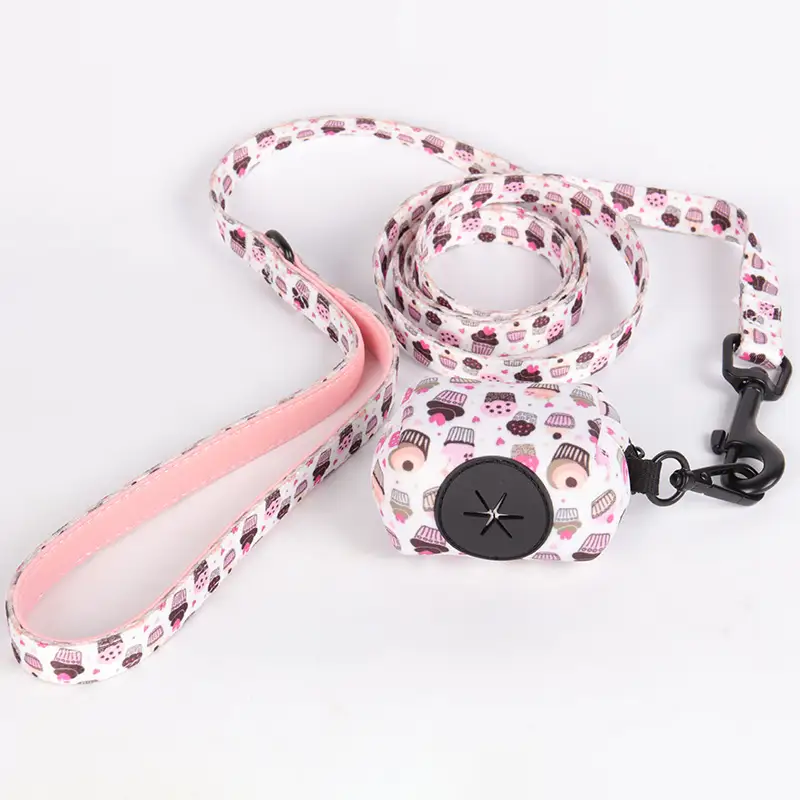OKEYPETS - OKEYPETS Aksesori Anjing Boleh Laras Sublimasi Mewah Tahan Lama Peribadi Murah Dengan Tali Dengan Beg Najis Tali Haiwan Peliharaan 1
