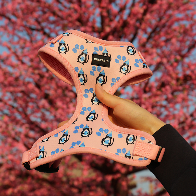 OKEYPETS - Coleira de luxo ajustável, respirável e reversível com estampa personalizada por sublimação para cães. 8