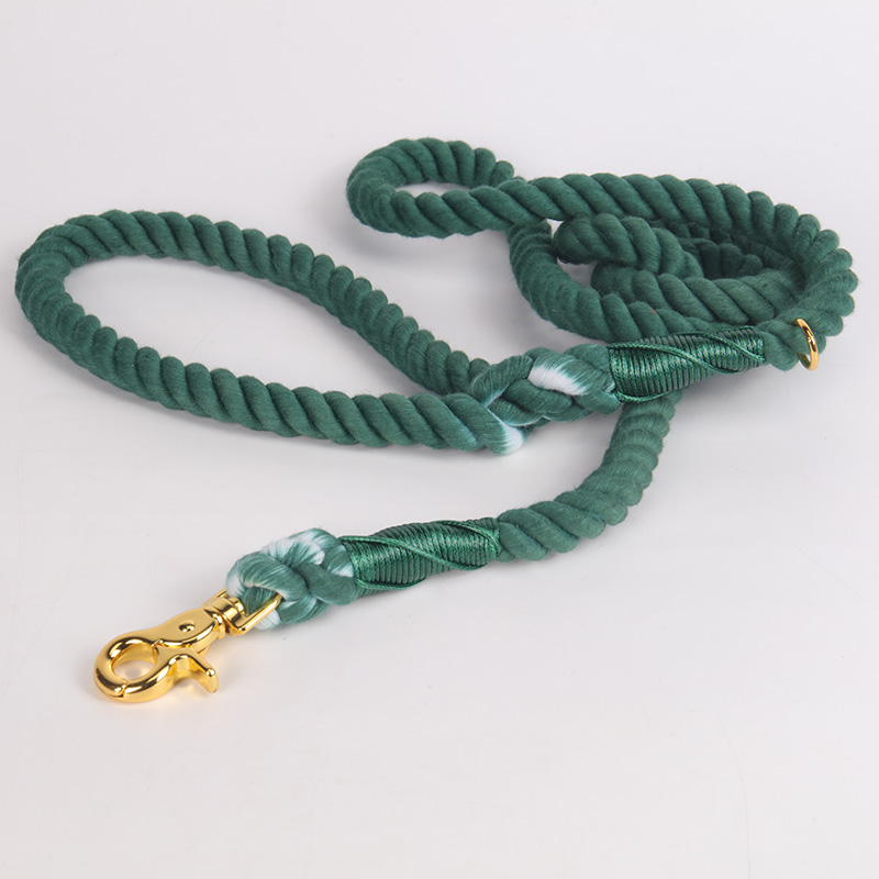 OKEYPETS - OKEYPETS Laisse rétractable de luxe multicolore en coton résistant et ajustable, avec collier et laisse pour chien 15