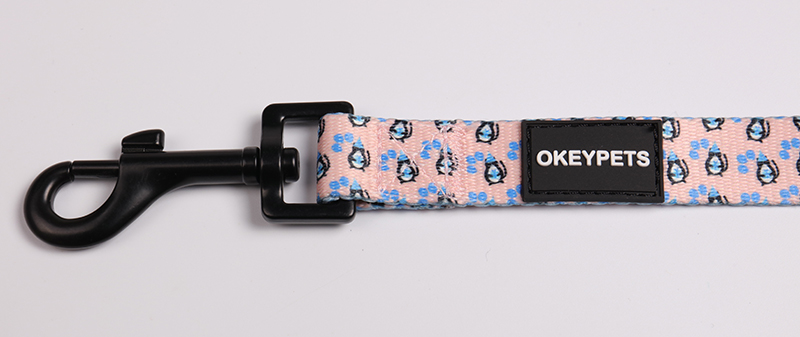 OKEYPETS - OKEYPETS Gabhálais Peataí Saincheaptha Neoprene Sraitheanna Dúbailte Crúca Miotail Rothlach Patrún Dearthóra Iall Madraí Neoprene 13