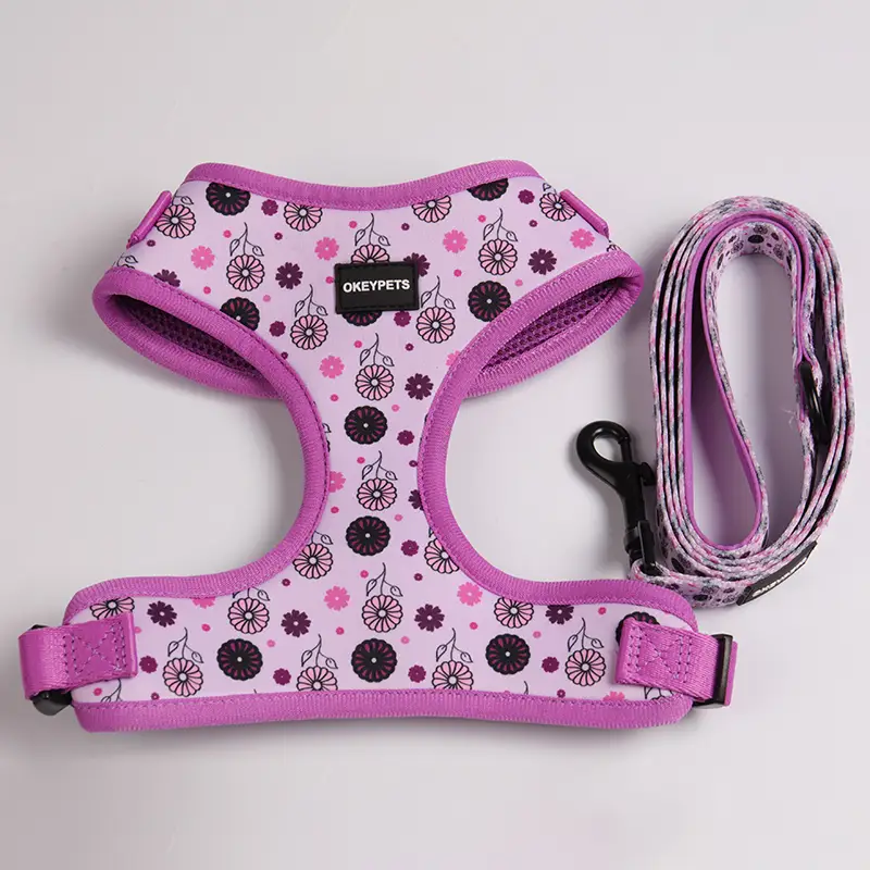 OKEYPETS - OKEYPETS Környezetbarát Kutyatervező Hám Biztonságos Futó Állítható Póráz Kisállat Egyedi Kutyahám Készlet Kisállat Nyakörv Póráz/Kutyahám Készlet 1